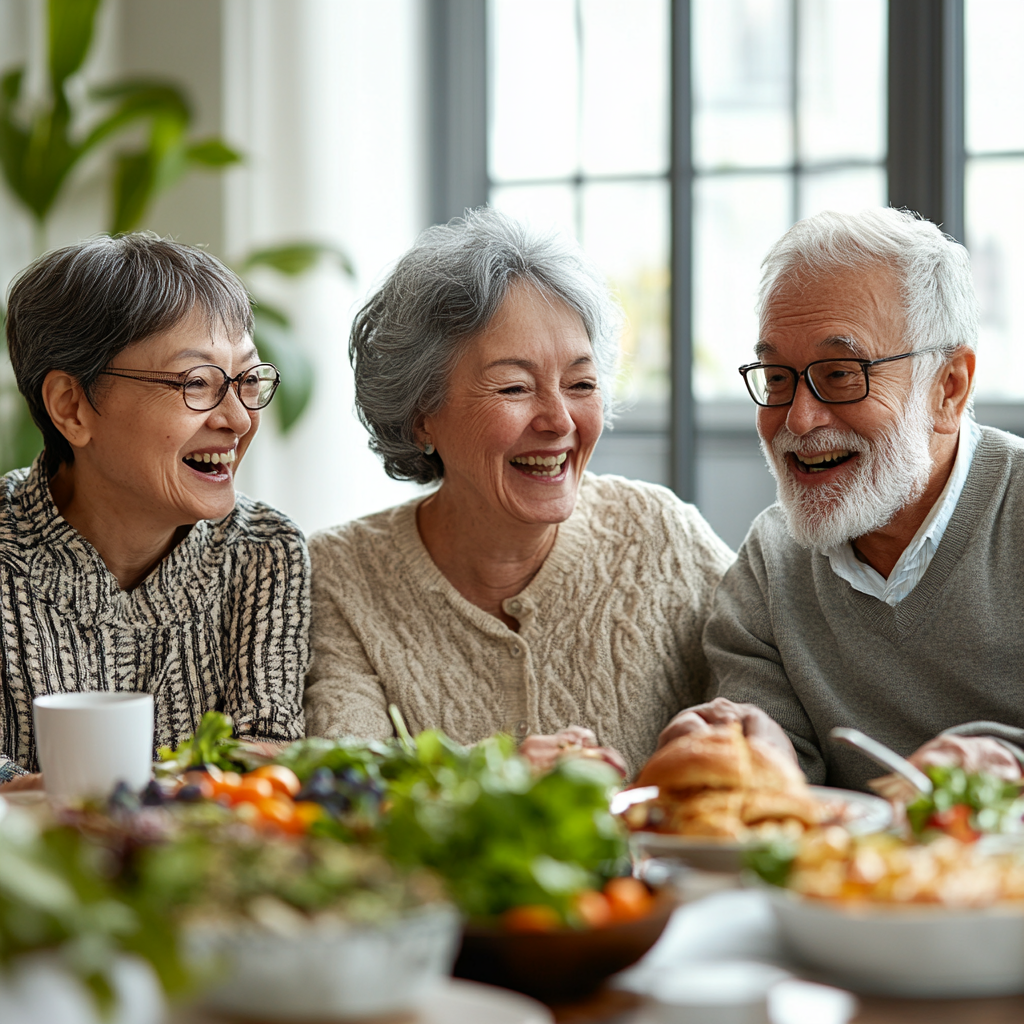 Професійний дієтолог проводить консультацію з літньою парою про здорове харчування